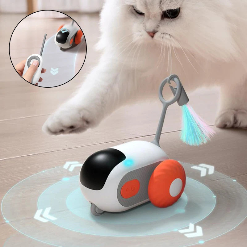 Juguete Interactivo para Gatos Crazy-Joy: Auto Control Remoto con Sensores y Evitación de Obstáculos