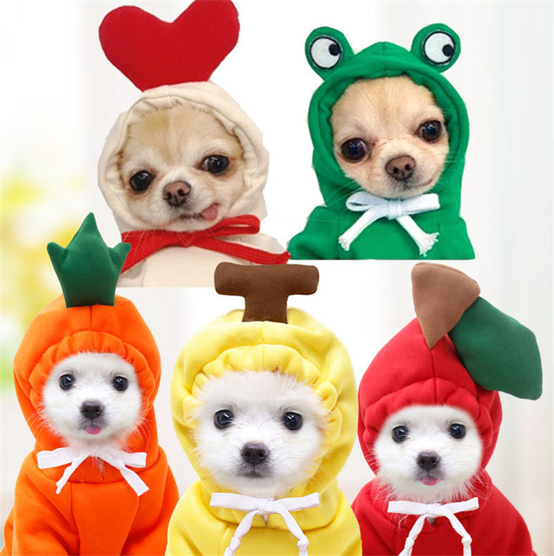 Ropa de Invierno para Perros Pequeños con Diseño de Frutas – Suéteres Cálidos y Cómodos para Perros y Gatos